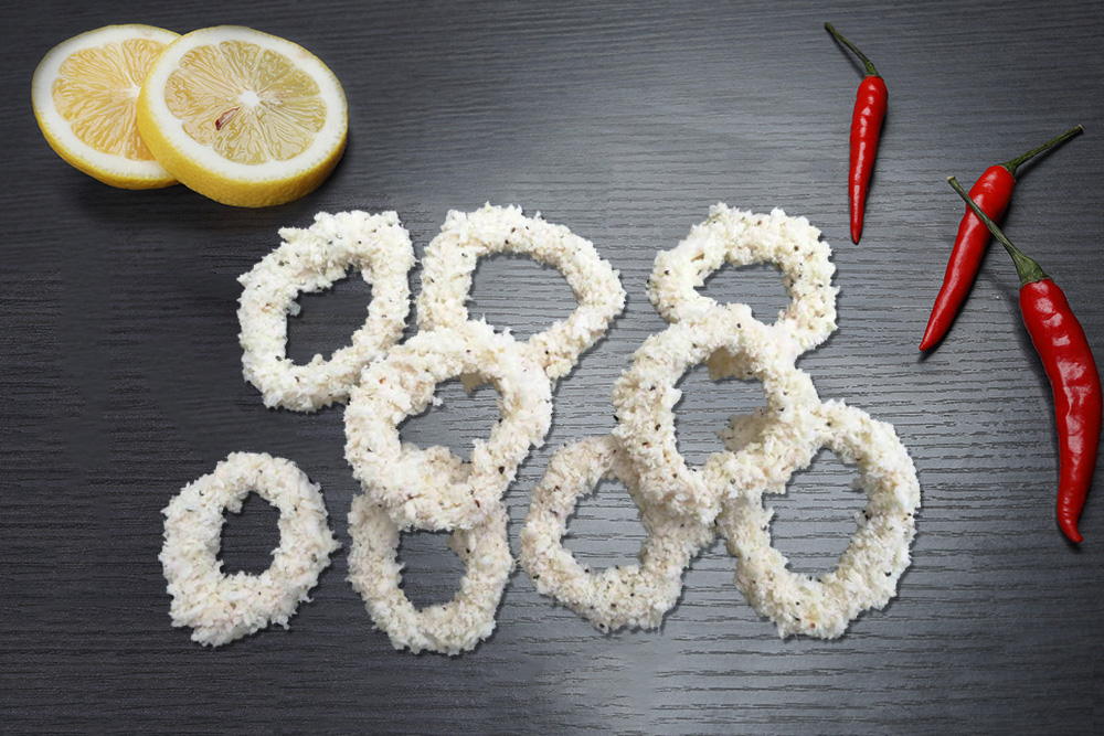 Frozen breaded squid ring