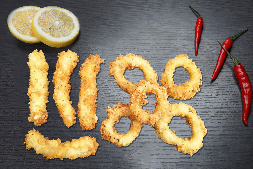 Frozen fried squid ring/strips